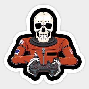 Space suit Skull gamer Sticker